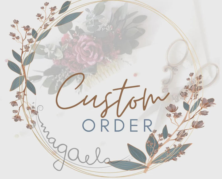 Custom Floral Design Order: Handmade Accessories – handmade floral hair accessory by magaela