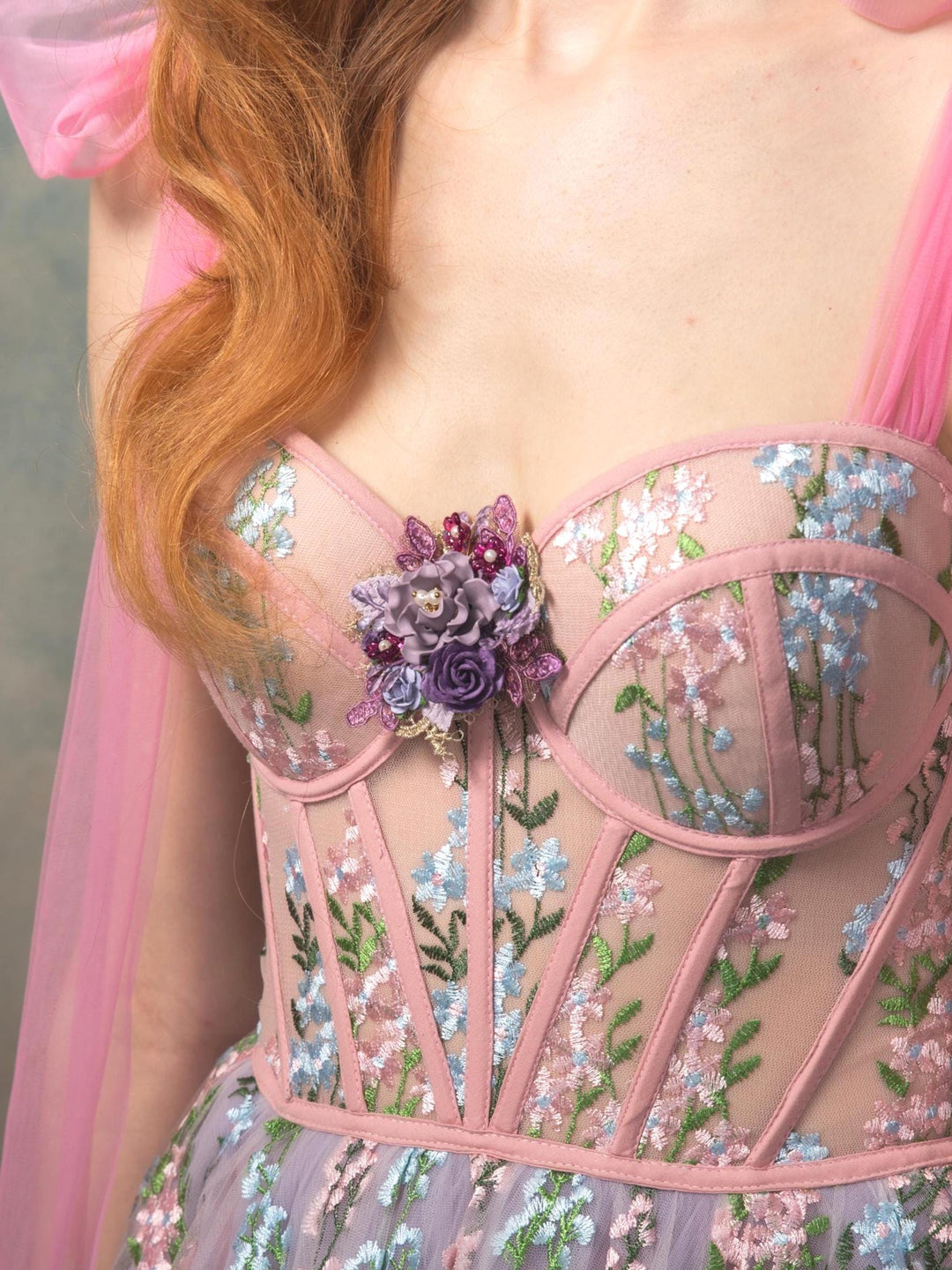 Purple Glam Flower Brooch: Luxury Floral Jewelry with Pearls & Lace (Limited Edition) – handmade floral hair accessory by magaela