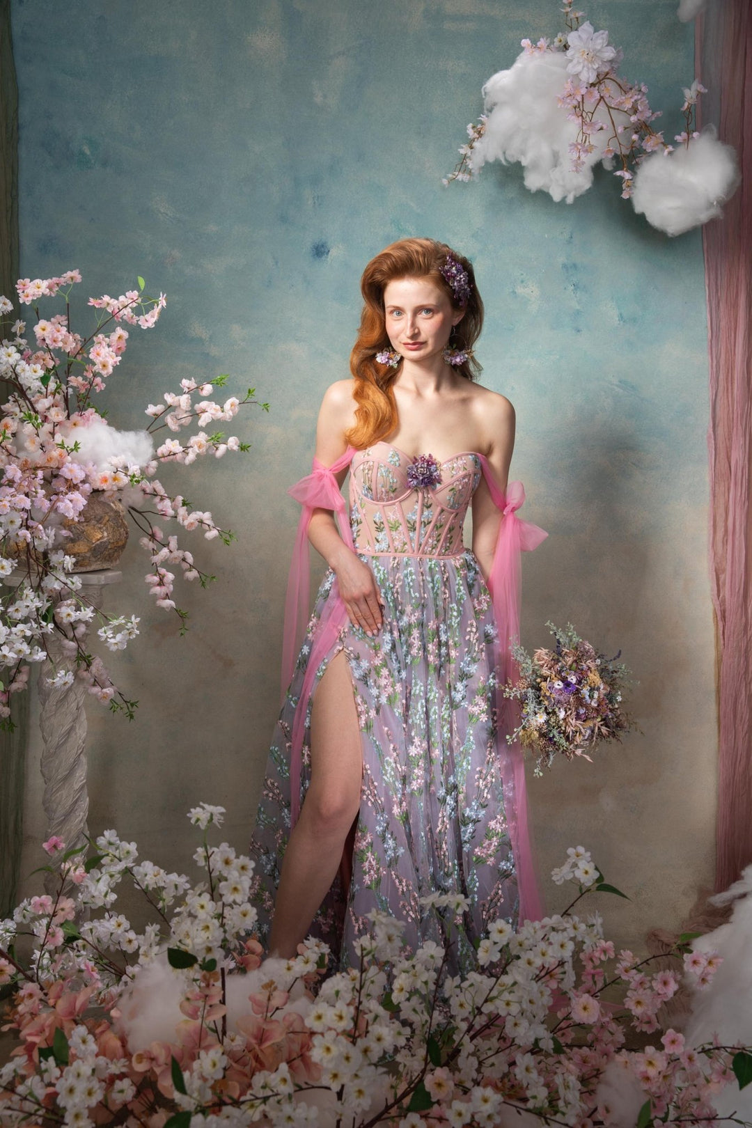 Purple Glam Flower Brooch: Luxury Floral Jewelry with Pearls & Lace (Limited Edition) – handmade floral hair accessory by magaela