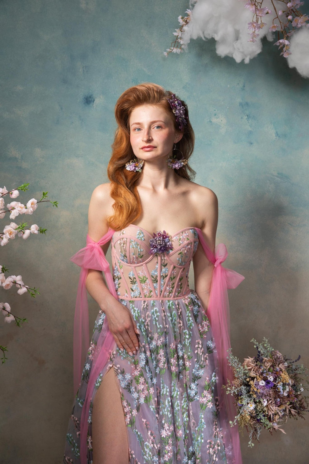 Purple Glam Flower Brooch: Luxury Floral Jewelry with Pearls & Lace (Limited Edition) – handmade floral hair accessory by magaela