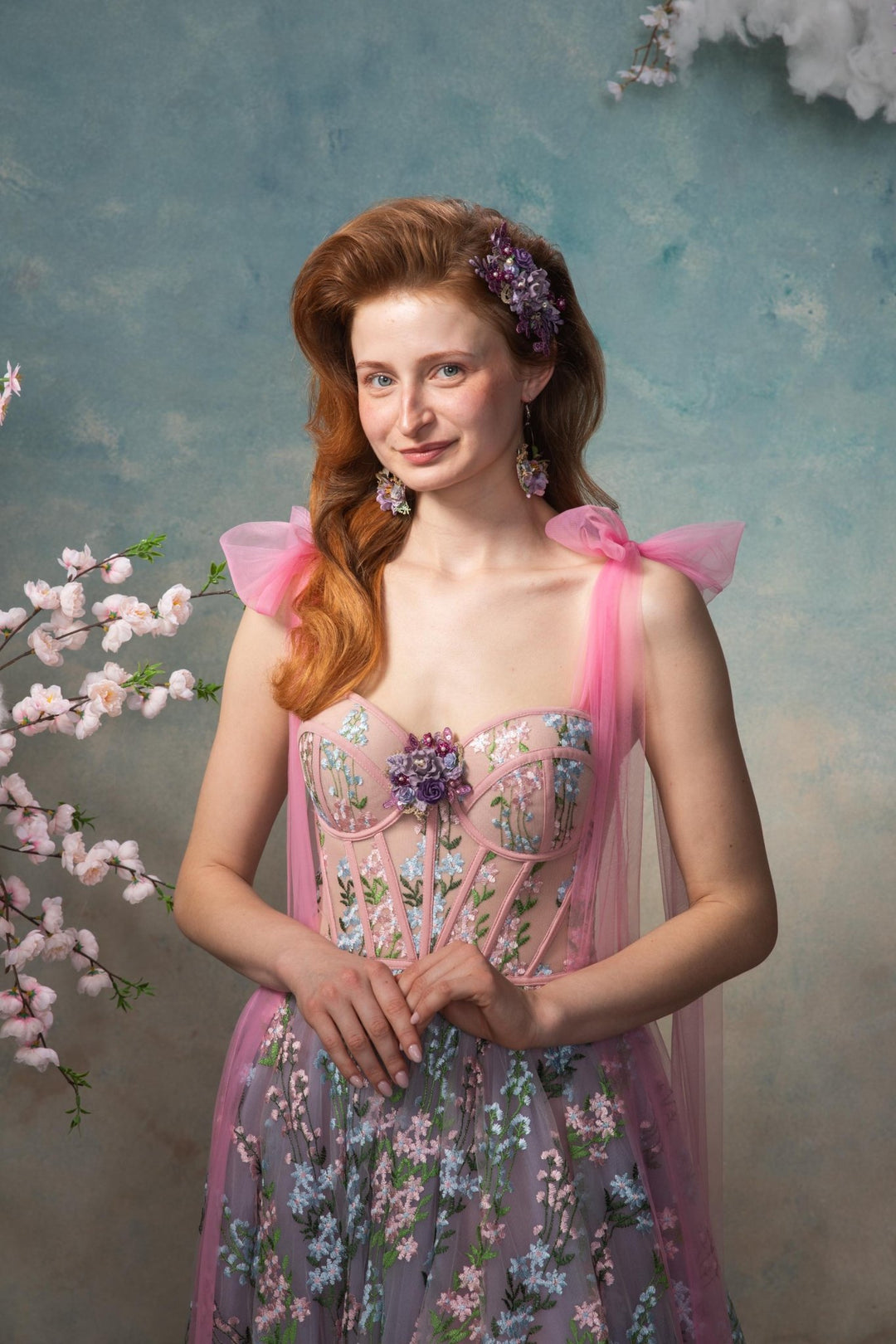 Purple Glam Flower Brooch: Luxury Floral Jewelry with Pearls & Lace (Limited Edition) – handmade floral hair accessory by magaela