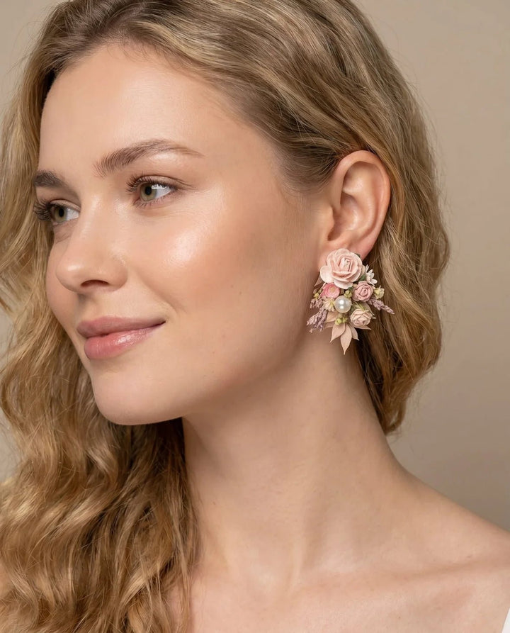 Romantic Floral Hair Comb - Jeanne Dordian Collection – handmade floral hair accessory by magaela