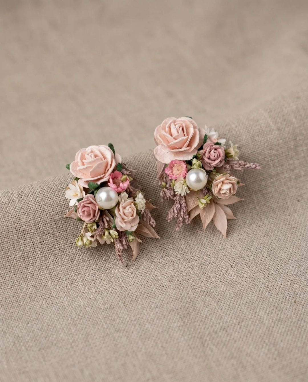 Romantic Floral Hair Comb - Jeanne Dordian Collection – handmade floral hair accessory by magaela