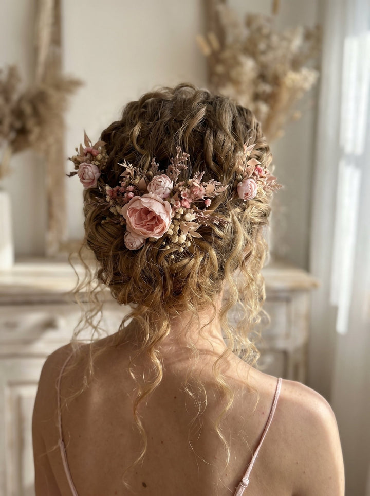 Romantic Floral Hair Comb - Jeanne Dordian Collection – handmade floral hair accessory by magaela