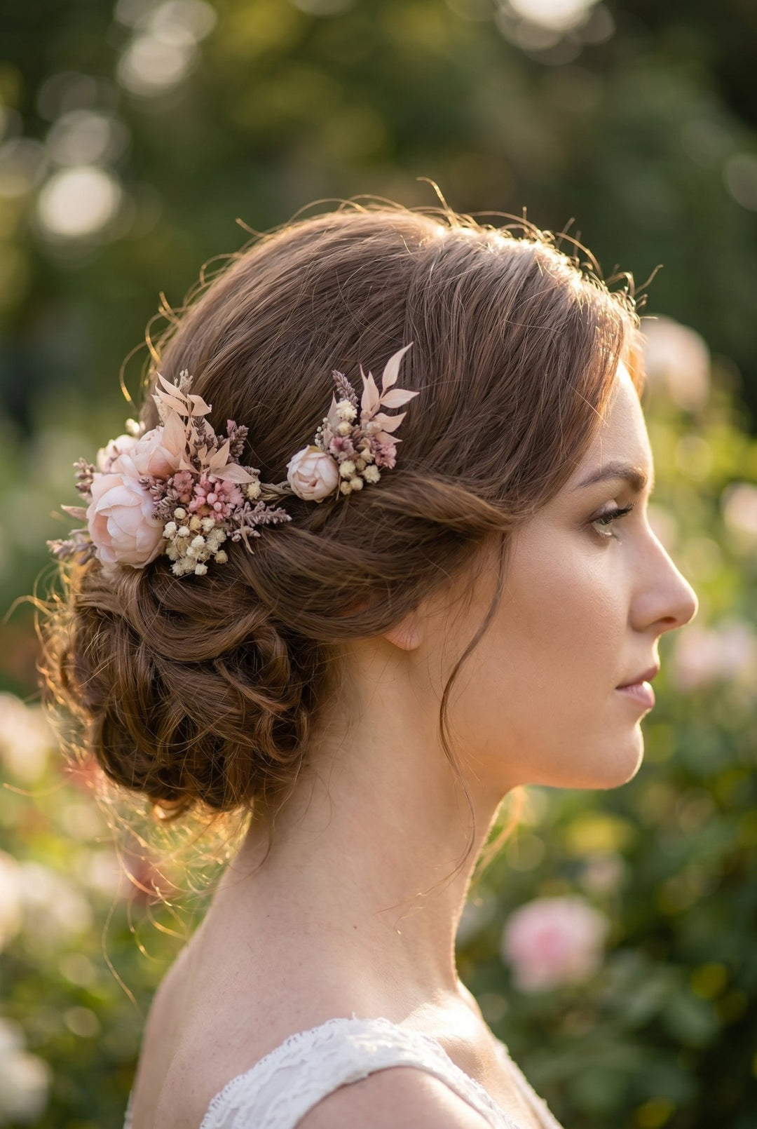 Romantic Floral Hair Comb - Jeanne Dordian Collection – handmade floral hair accessory by magaela