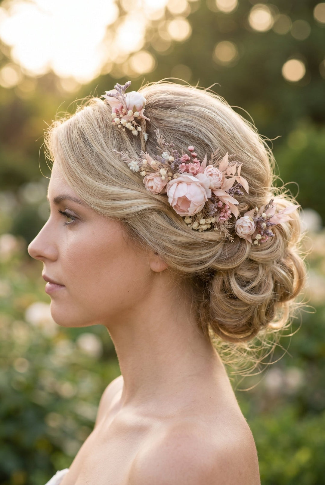 Romantic Floral Hair Comb - Jeanne Dordian Collection – handmade floral hair accessory by magaela