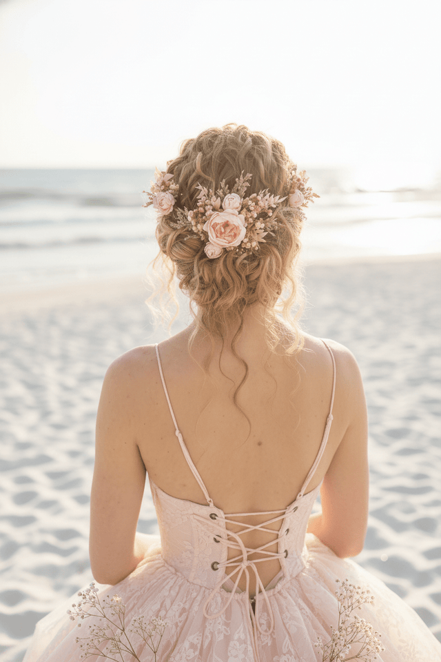Romantic Floral Hair Comb - Jeanne Dordian Collection – handmade floral hair accessory by magaela