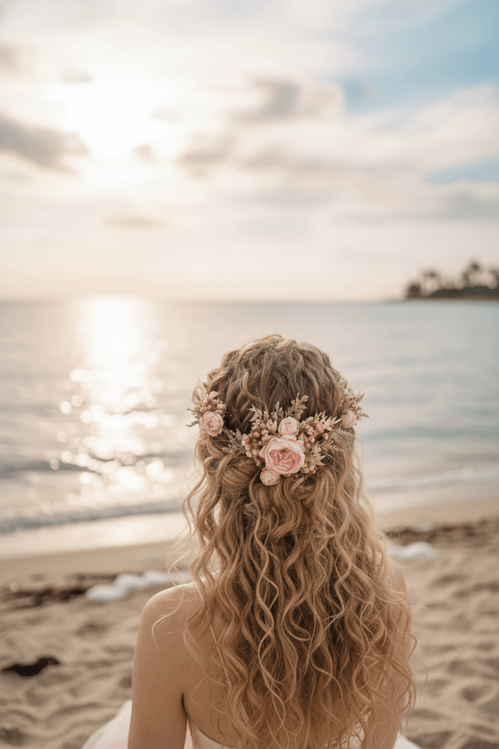 Romantic Floral Hair Comb - Jeanne Dordian Collection – handmade floral hair accessory by magaela