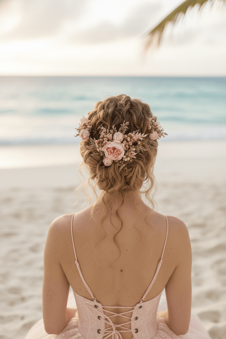 Romantic Floral Hair Comb - Jeanne Dordian Collection – handmade floral hair accessory by magaela