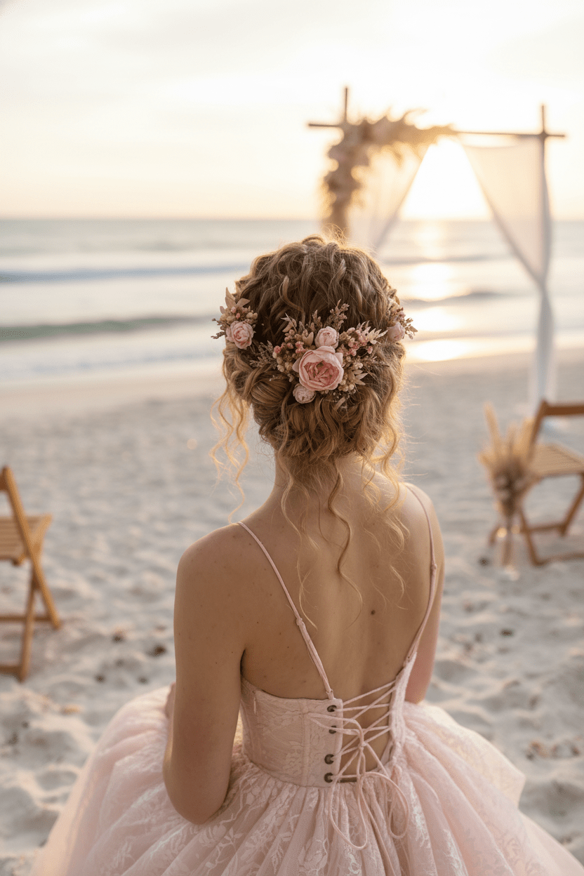 Romantic Floral Hair Comb - Jeanne Dordian Collection – handmade floral hair accessory by magaela