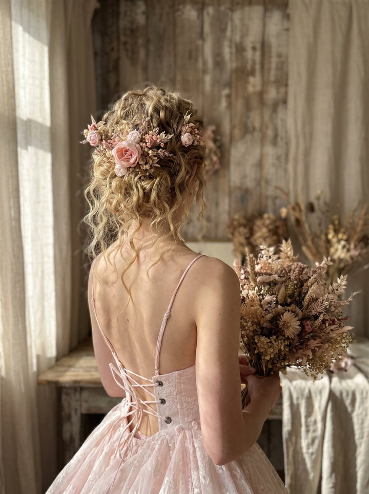 Romantic Floral Hair Comb - Jeanne Dordian Collection – handmade floral hair accessory by magaela