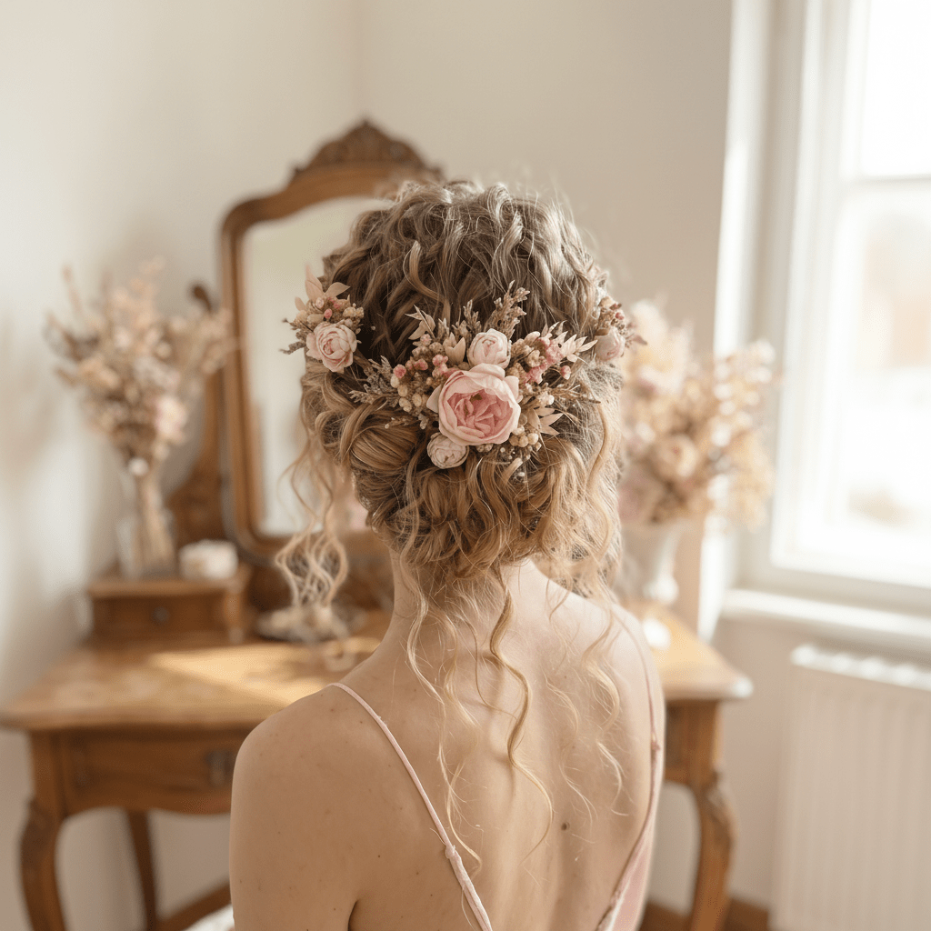 Romantic Floral Hair Comb - Jeanne Dordian Collection – handmade floral hair accessory by magaela