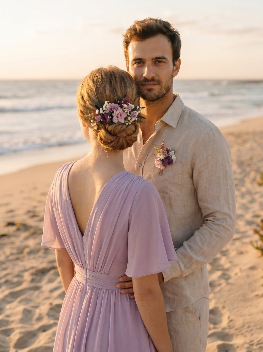 Purple Flower Hair Comb: Romantic Bridal Hair Accessories – handmade floral hair accessory by magaela