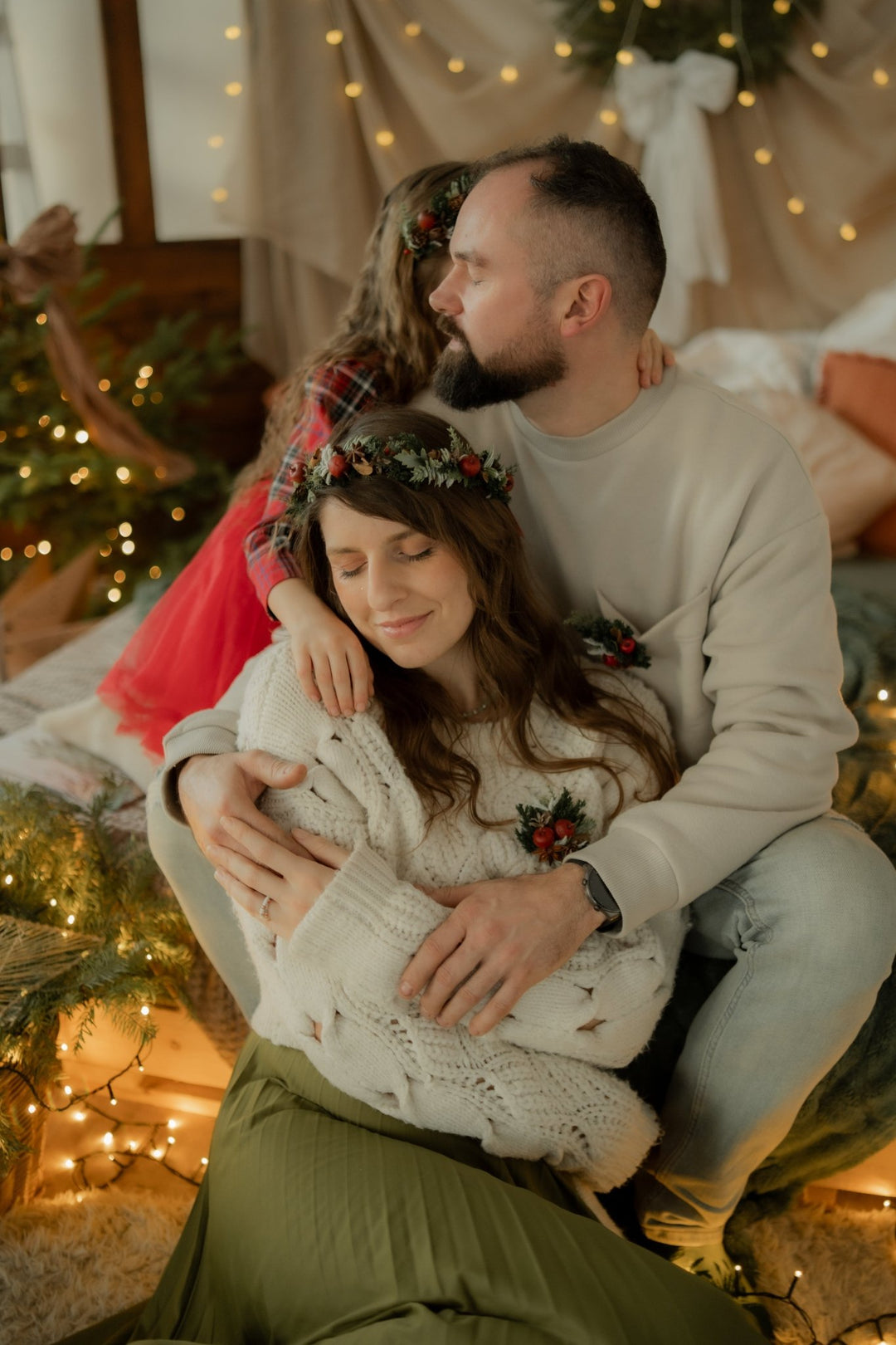 Christmas Hair Wreath with apples and spice: Woodland Winter Headpiece – handmade floral hair accessory by magaela