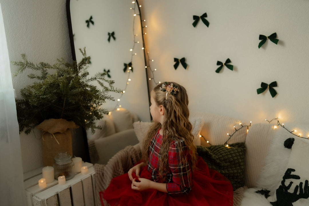 Christmas house hair clip: festive hair accessories for (not only) kids – handmade floral hair accessory by magaela