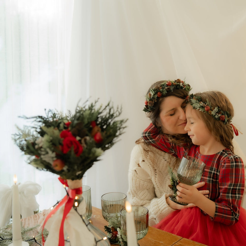 Small winter woodland bouquet: for wedding or Christmas dining – handmade floral hair accessory by magaela