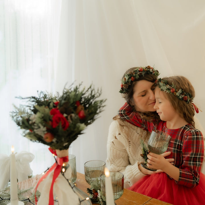 Small winter woodland bouquet: for wedding or Christmas dining – handmade floral hair accessory by magaela