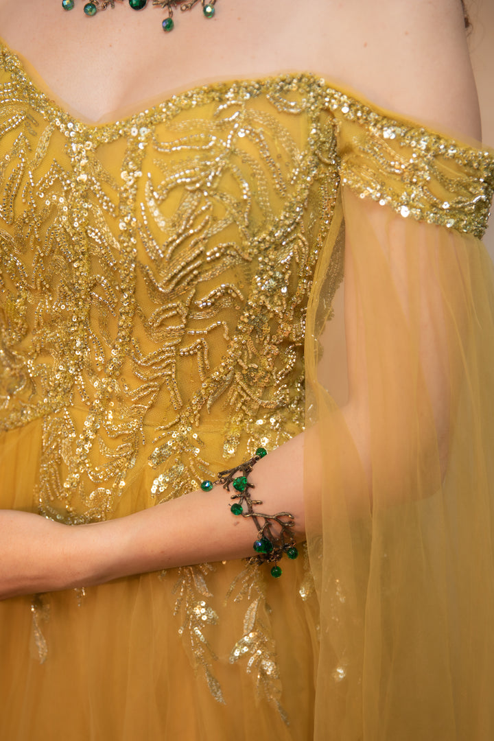 Emerald Green Fairy Tiara - Woodland Bridal & Fantasy Crown