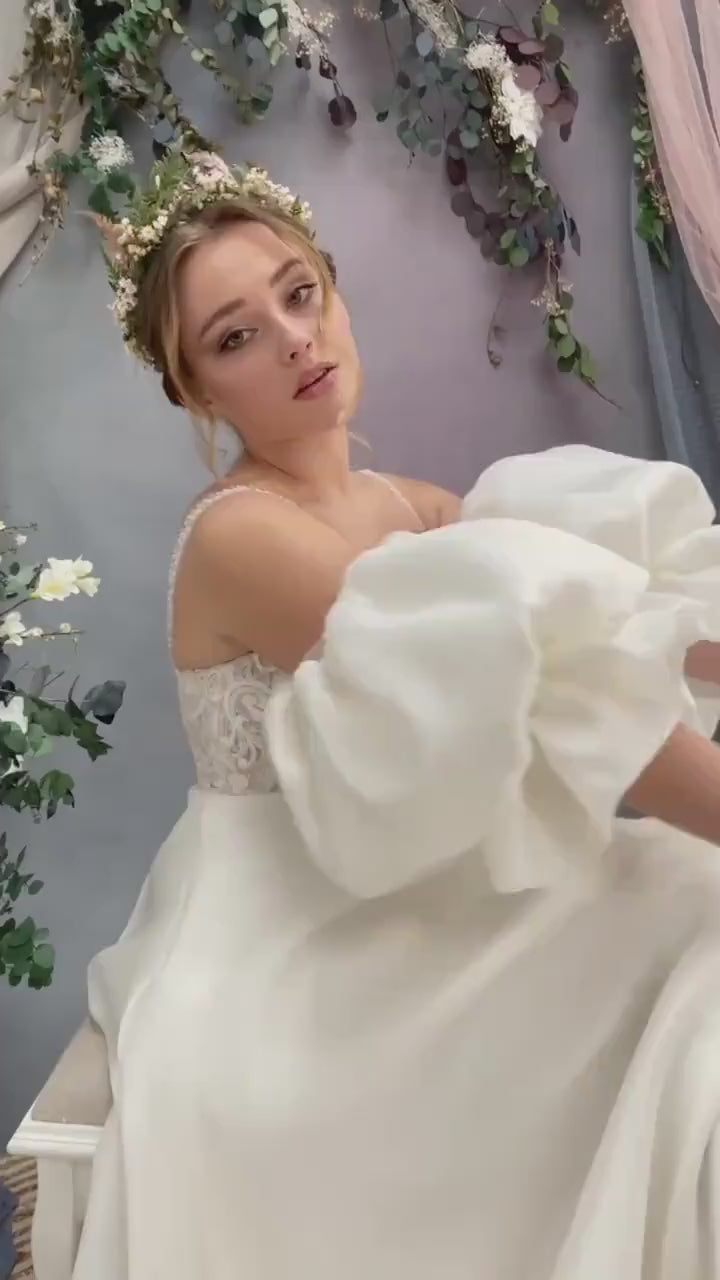 Fern Bridal Crown: Woodland Wedding Headpiece with Preserved Flowers