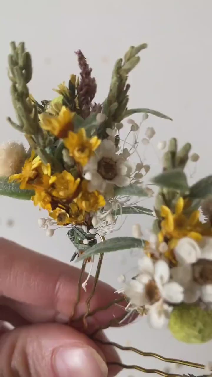 Rustic Flower Hairpins: Bridal Meadow Bobby Pins