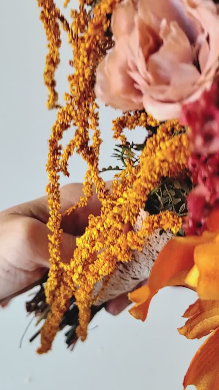 Terracotta Bridal Bouquet: Autumn Wedding Boho Bouquet