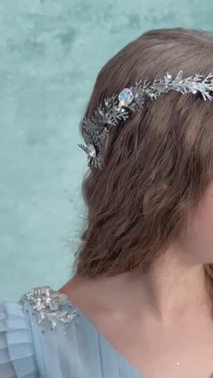 Silver Glamour Bridal Crown: Holy Communion Tiara