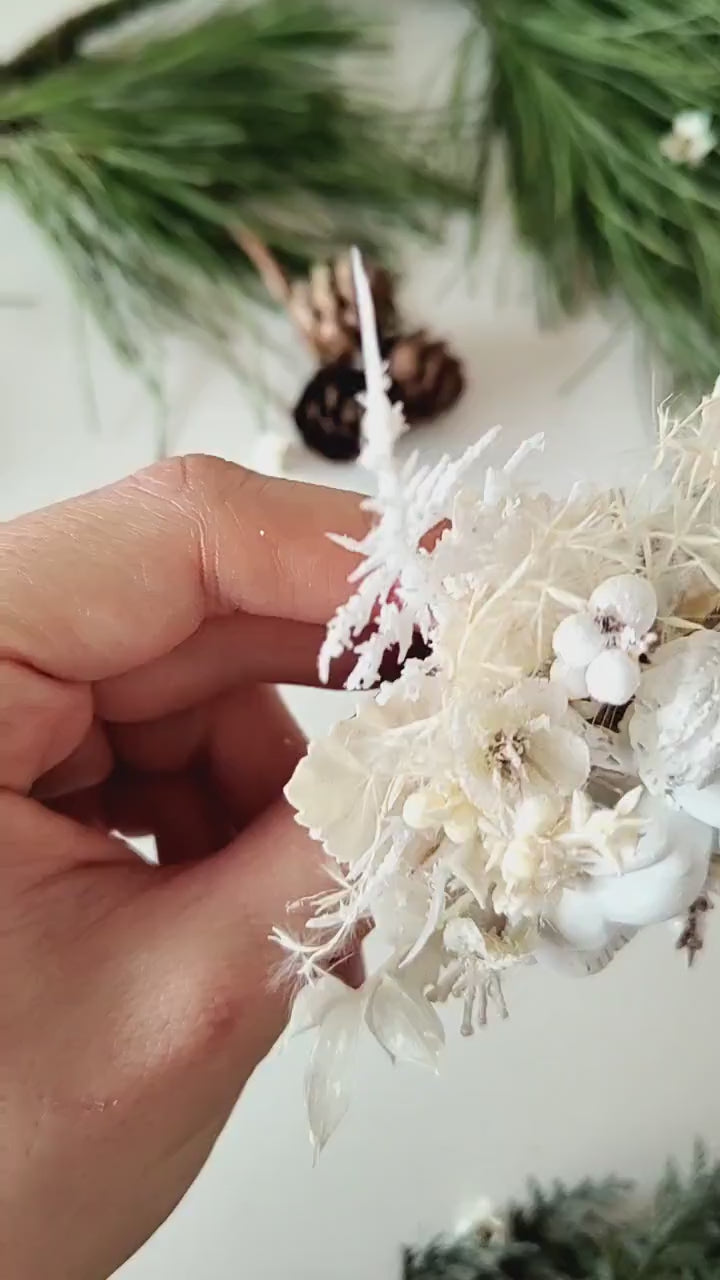 Handmade Angel Brooch: Winter Flower Jewelry