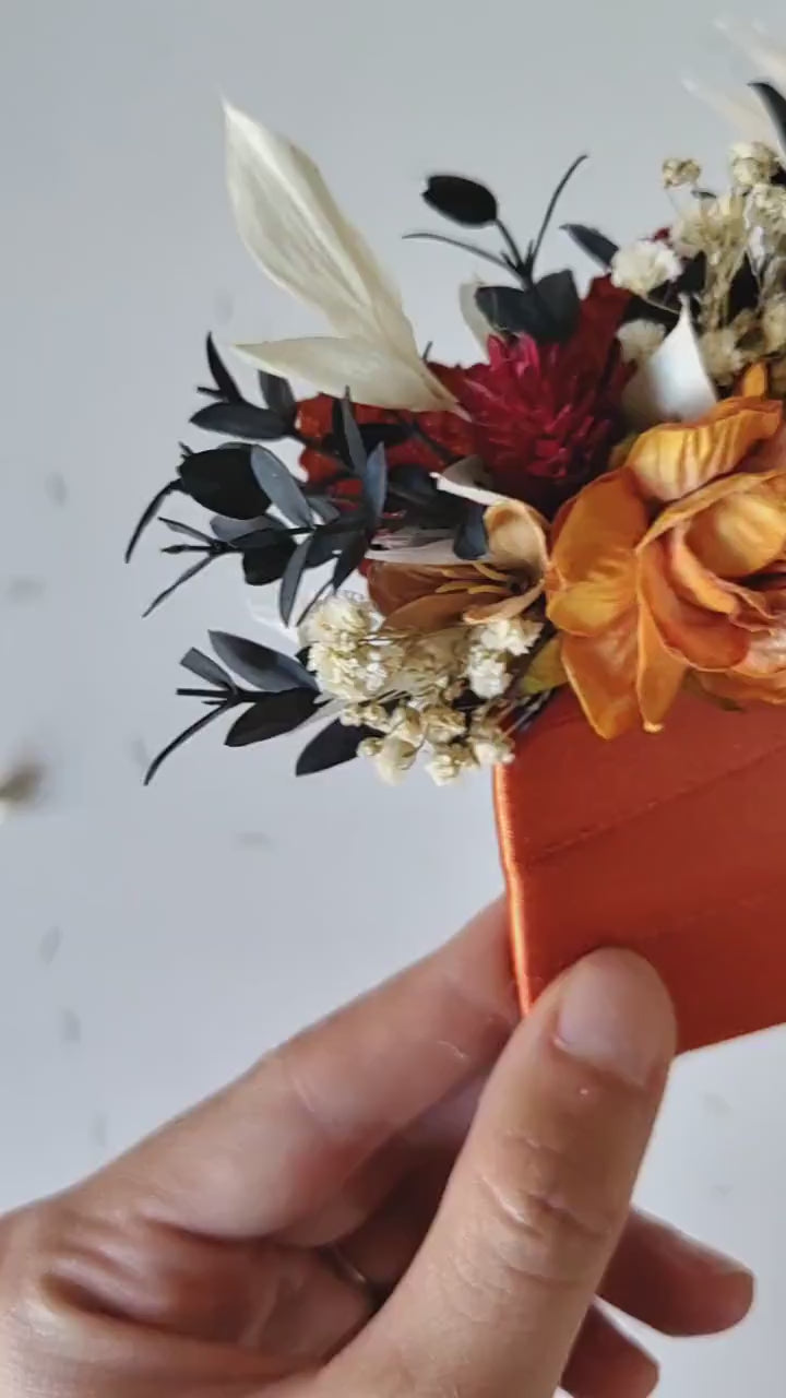 Terracotta Pocket Boutonniere: Rustic Autumn Wedding Accessory
