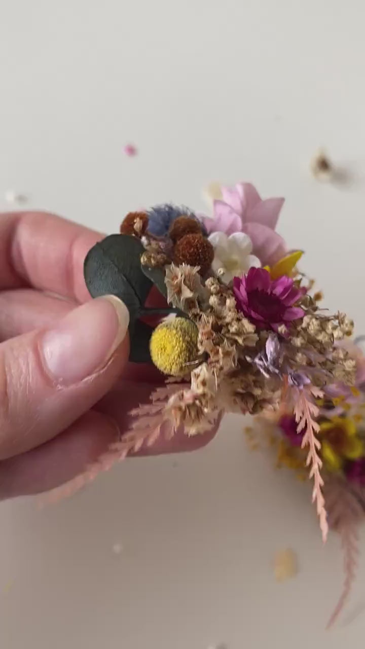 Colorful Flower Shoe Clips: Boho Wedding Bridal Accessories