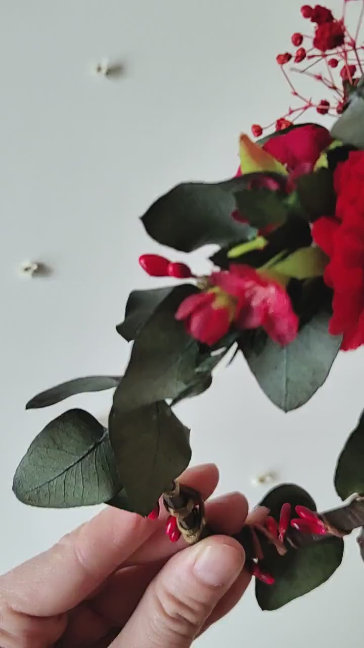 Red Frida Flower Headband: Little Frida, Mexican Floral Crown