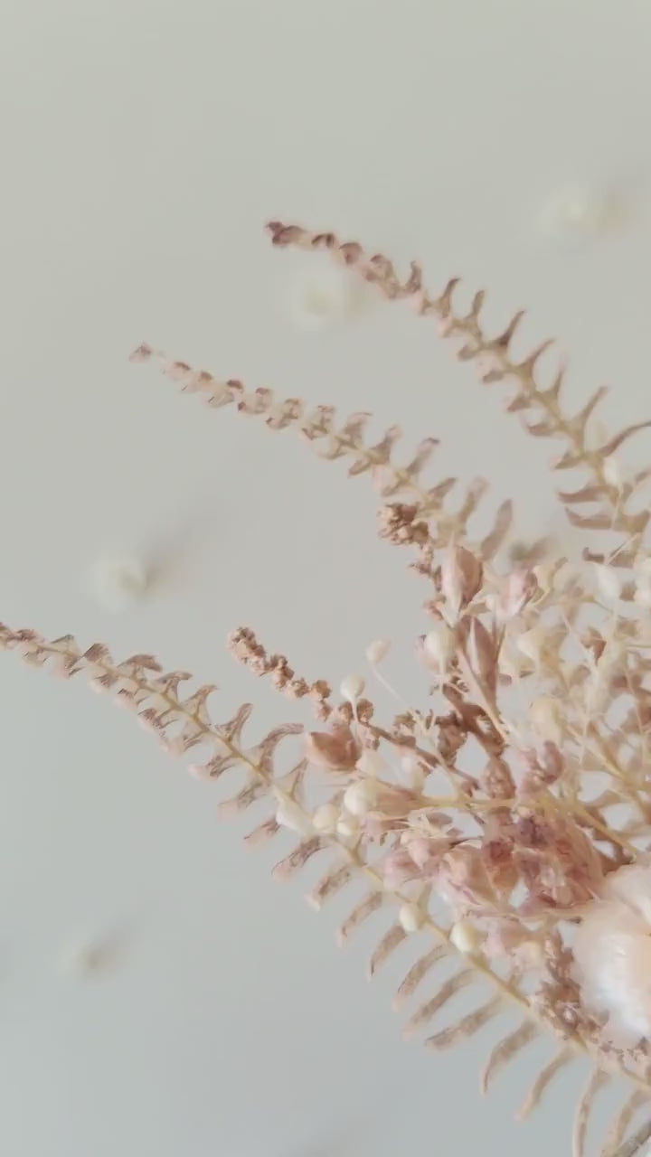 Pink Floral Hair Comb: Romantic Preserved Flower Bridal Accessory