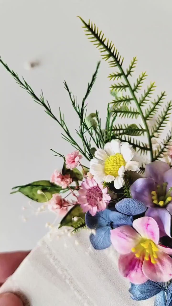 Meadow Wildflower Pocket Boutonniere: Summer Wedding Groom Accessory