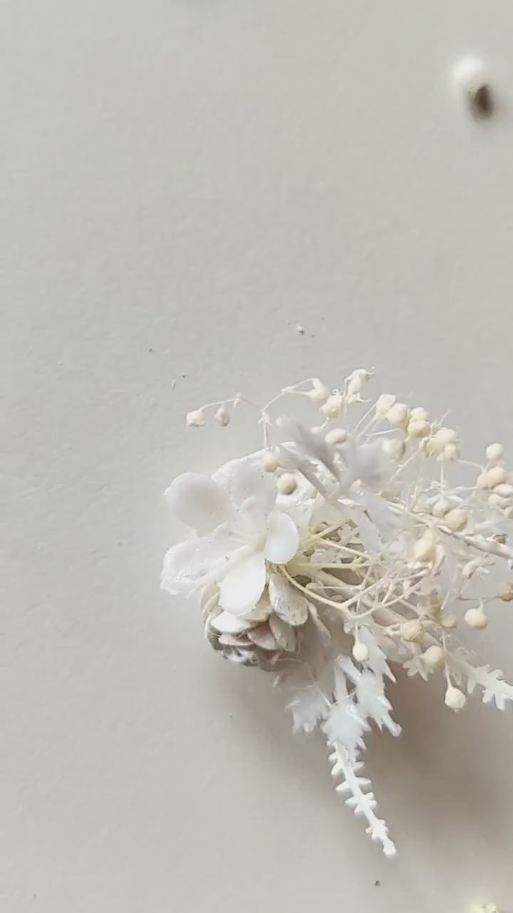 Handmade White Flower Earrings: Holy Communion Bridal Jewelry