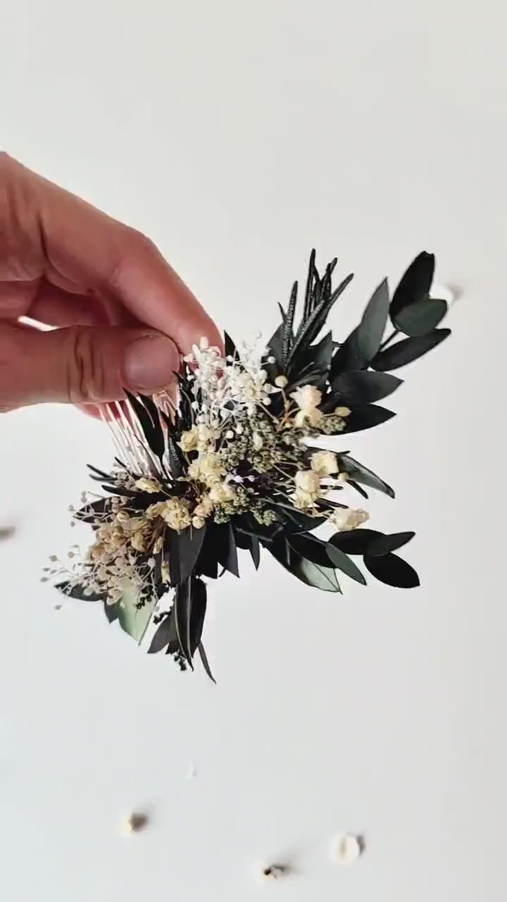 Eucalyptus Wedding Floral Set: Olive, Rosemary, Baby's Breath