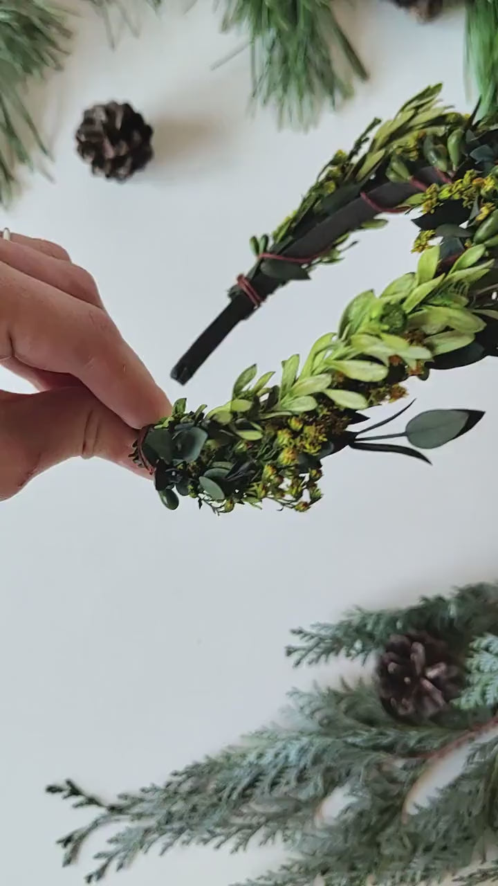 Eucalyptus Flower Crown: Greenery Wedding Headpiece