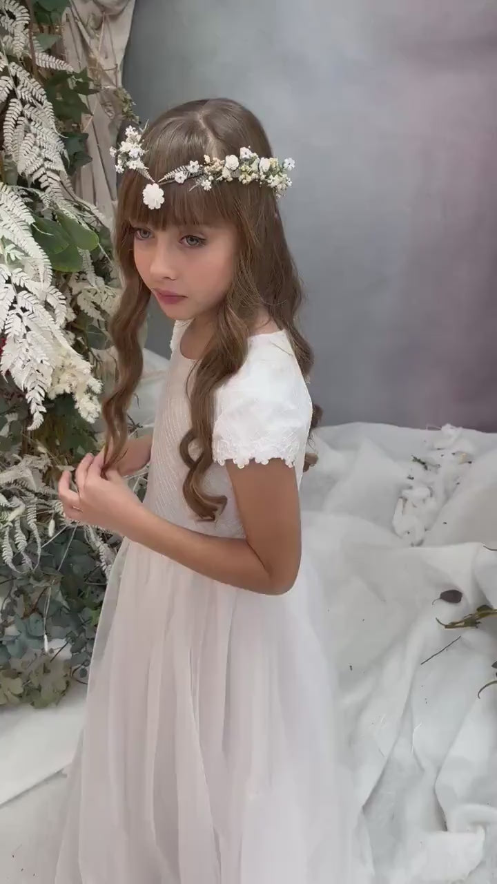 Flower Elf Tiara: Holy Communion Princess Crown