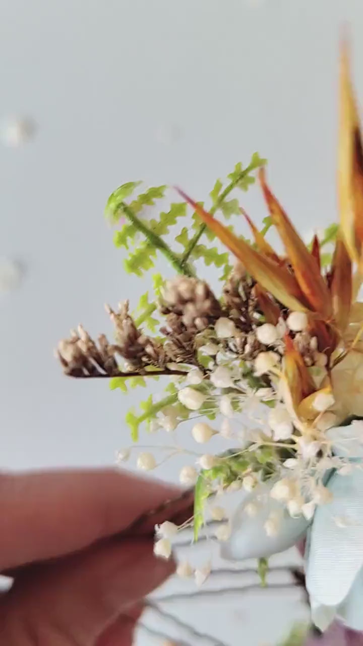 Wildflower Hair Pins: Pastel Rainbow Meadow Hair Accessories