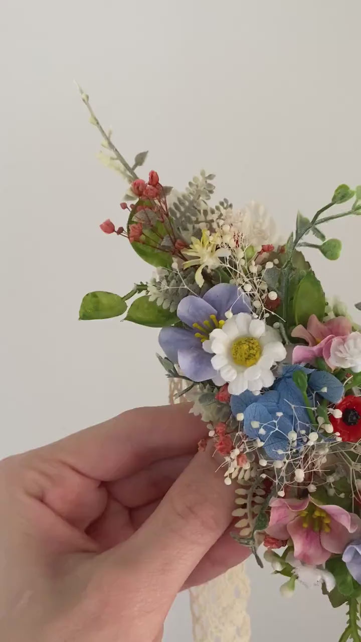 Wildflower Bridal Belt: Colorful Spring Garden Wedding Accessory