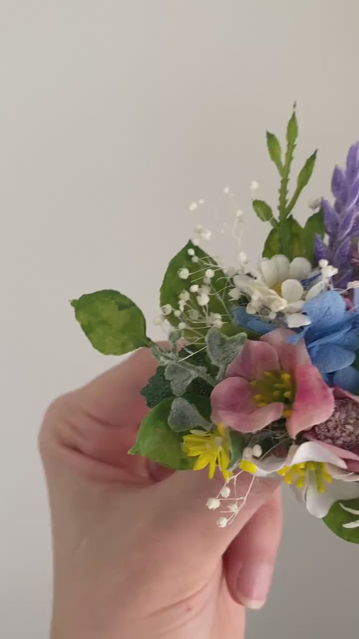 Wildflower Wedding Brooch: Romantic Garden Coat Pin