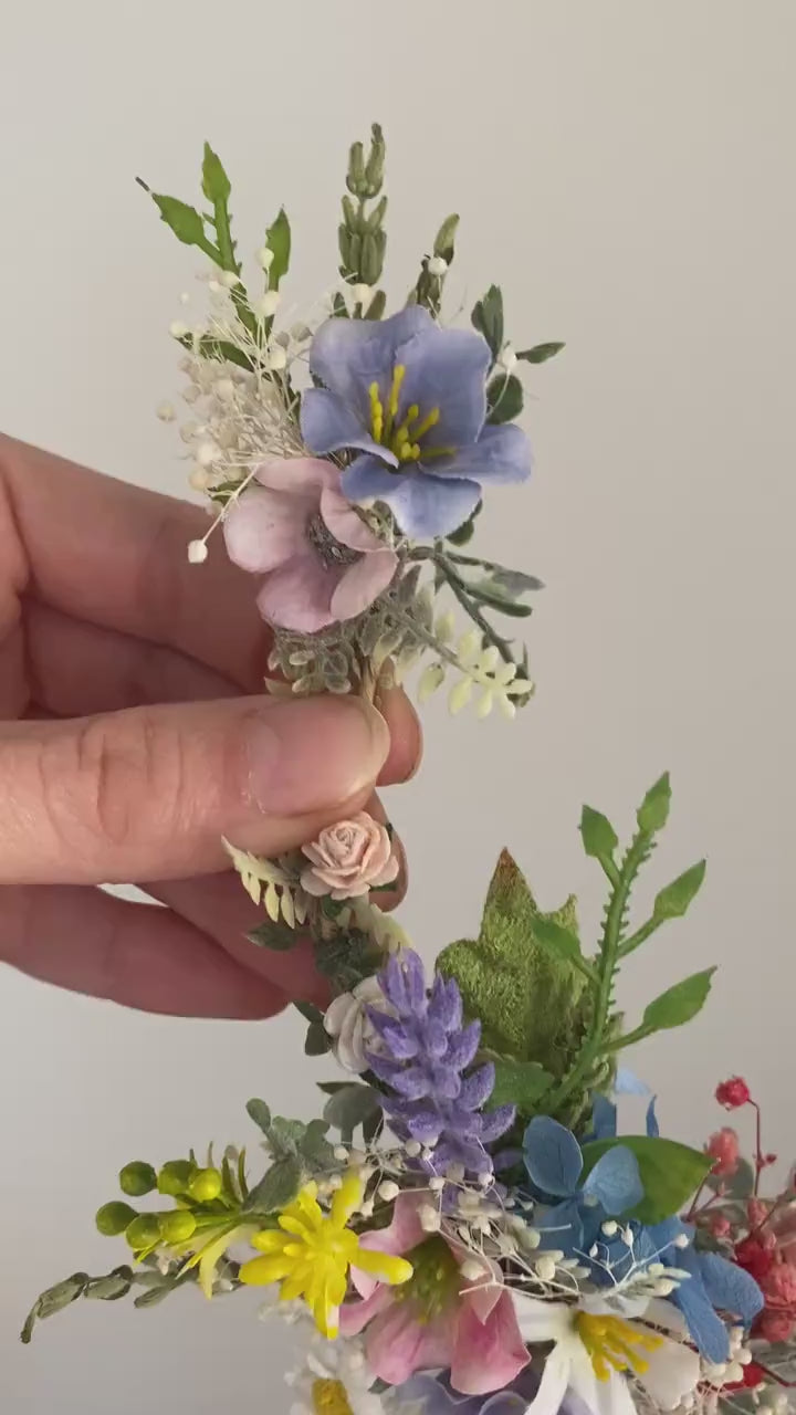 Shapeable Meadow Flower Hair Vine: Bridal Spring Wedding Accessory