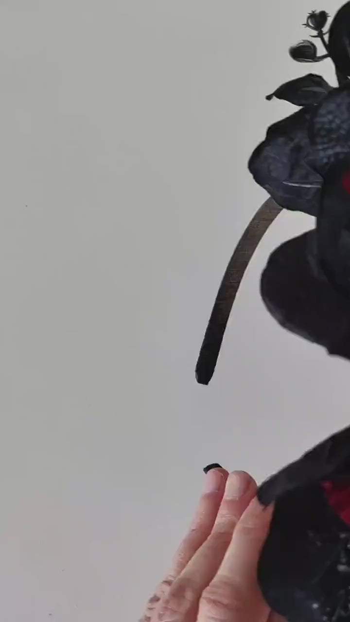 Frida Inspired Flower Headband - Gothic Wedding Bridal Crown