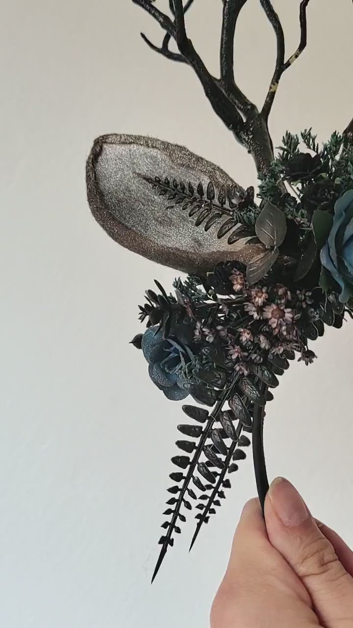 Black Antler Crown: Pagan Festival Headband