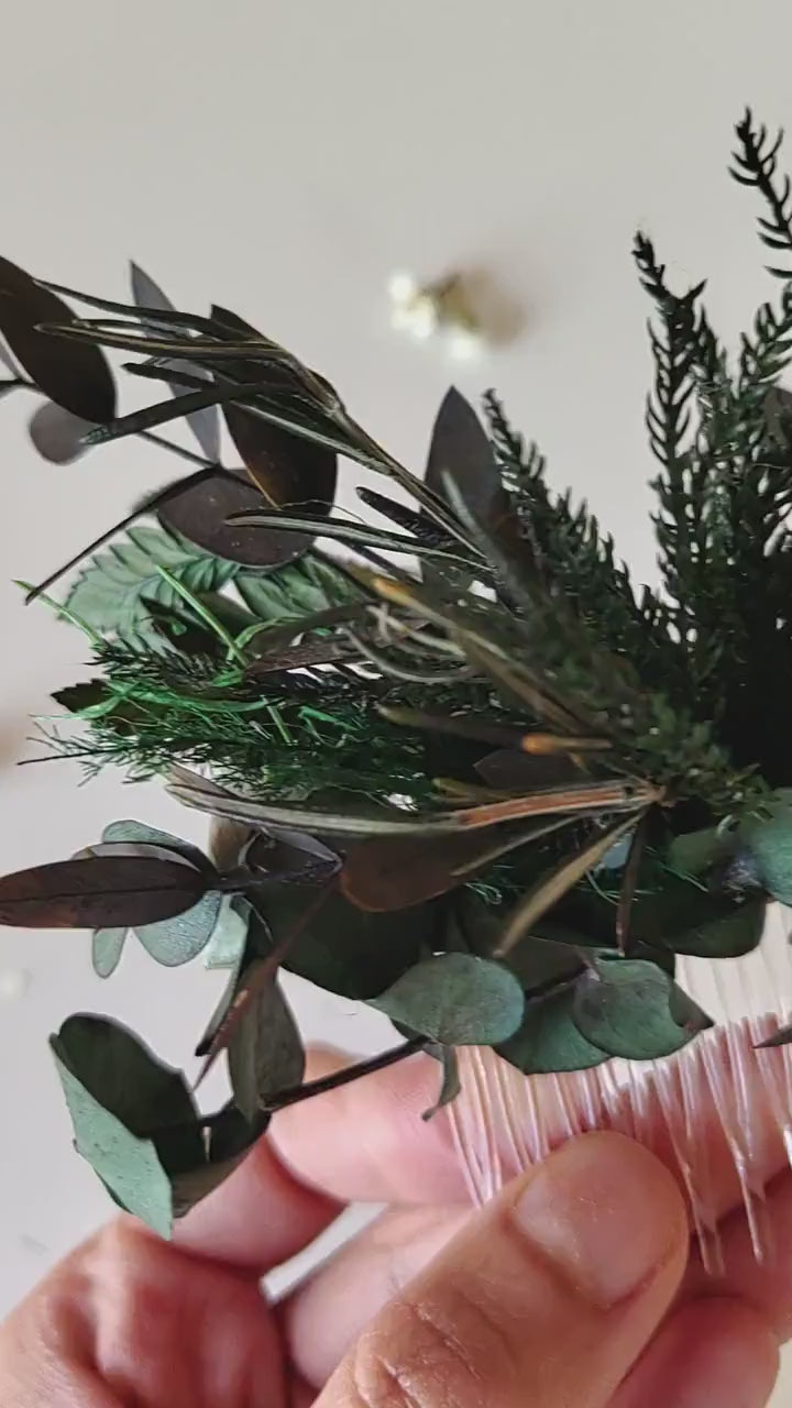 Woodland Bride Hair Comb: Greenery Wedding Accessory