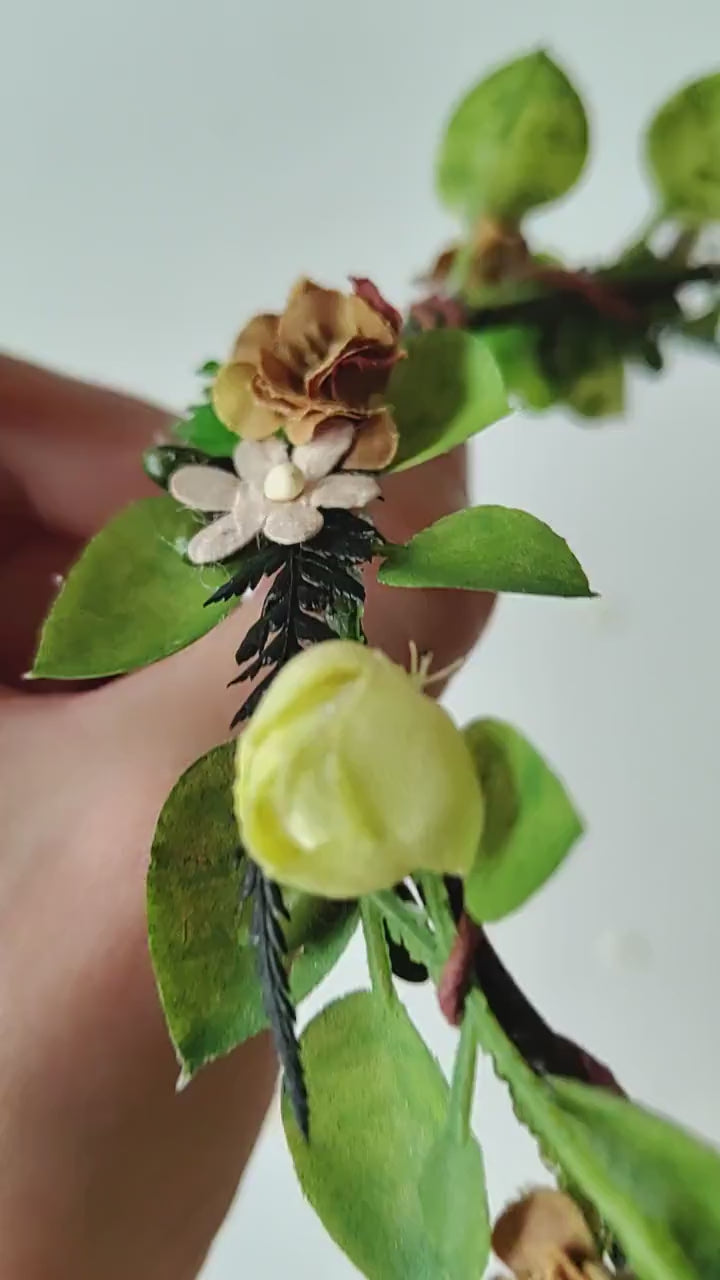 Green Elven Tiara: Succulent Fairytale Crown