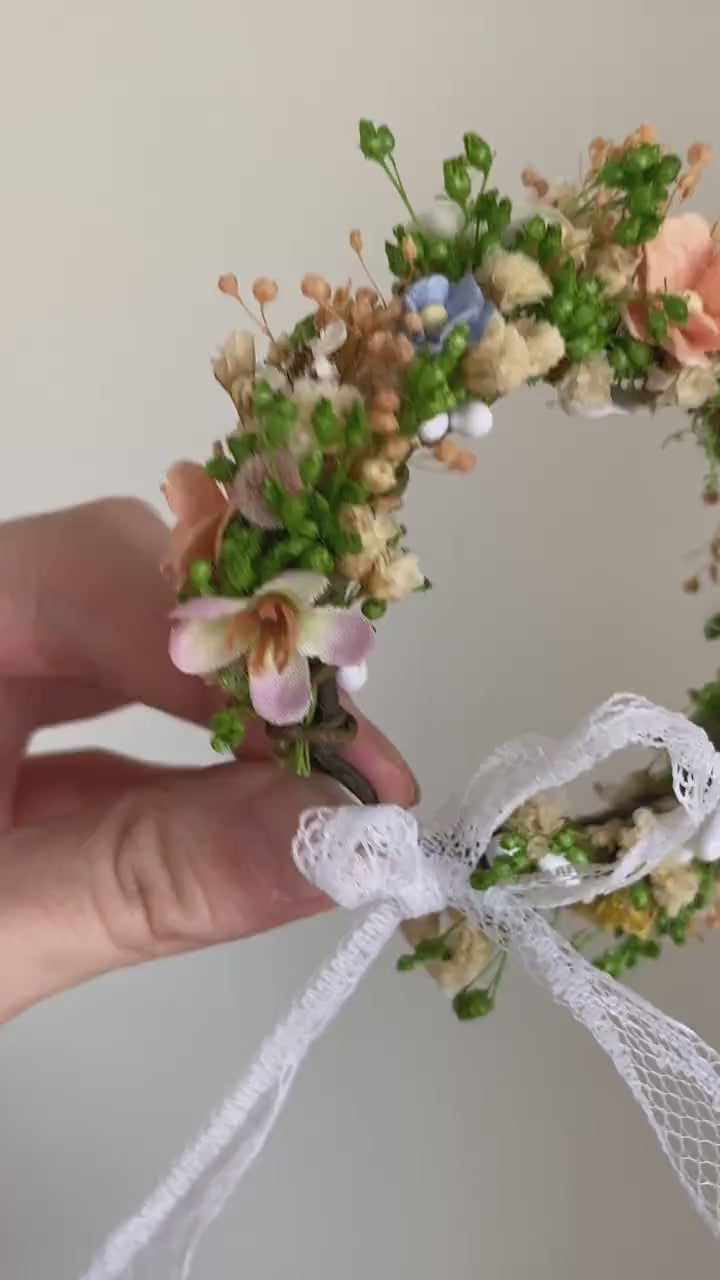 Pastel Flower Bracelet: Romantic Wedding Wrist Corsage