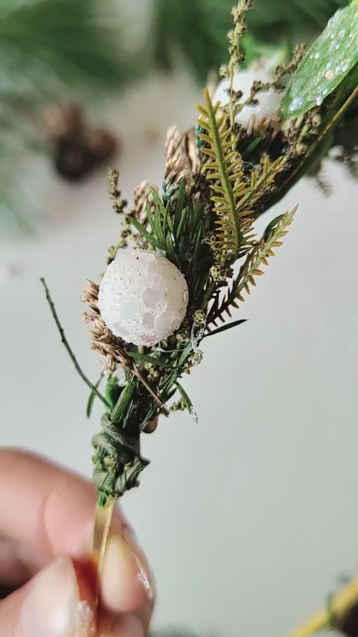 Winter Woodland Headband: Greenery Christmas Party Hair Accessory