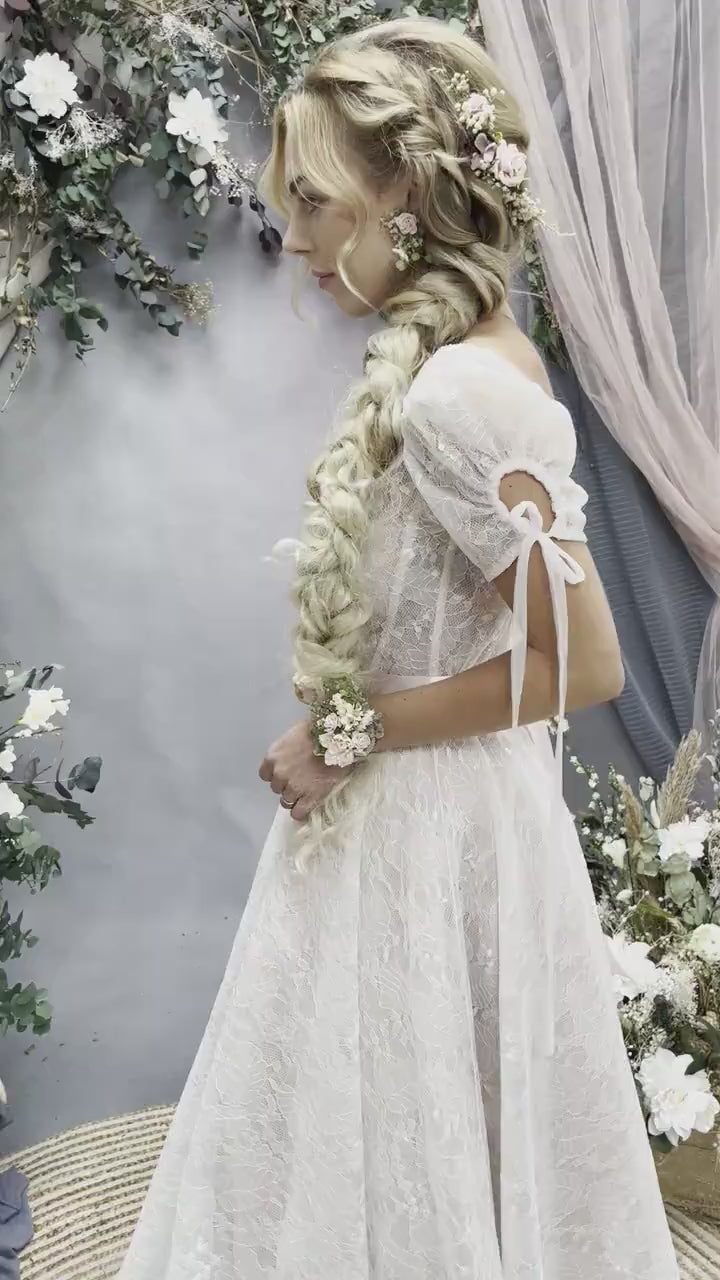 Peach Flower Wedding Belt: Romantic Bridal Sash