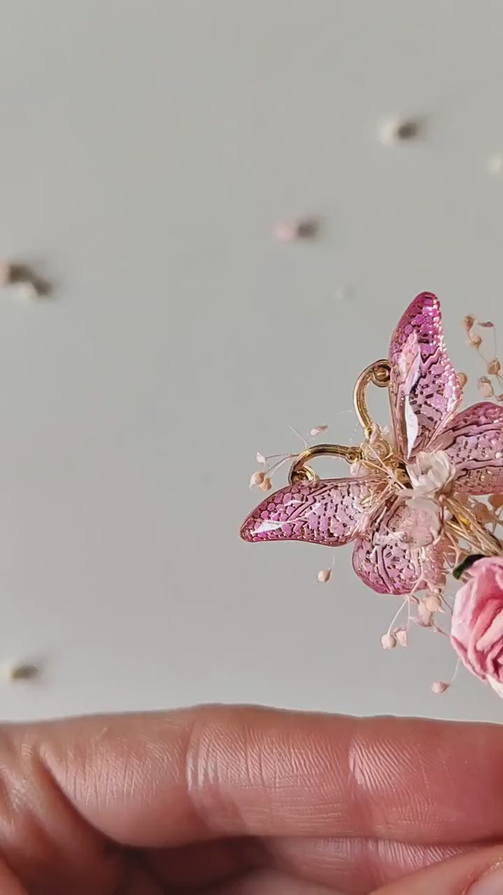 Blush Rose Wedding Hair Pins: Romantic Bridal Headpiece