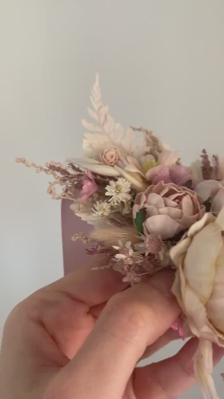 Pale Pink Flower Wedding Belt: Blush Ivory Bridal Sash