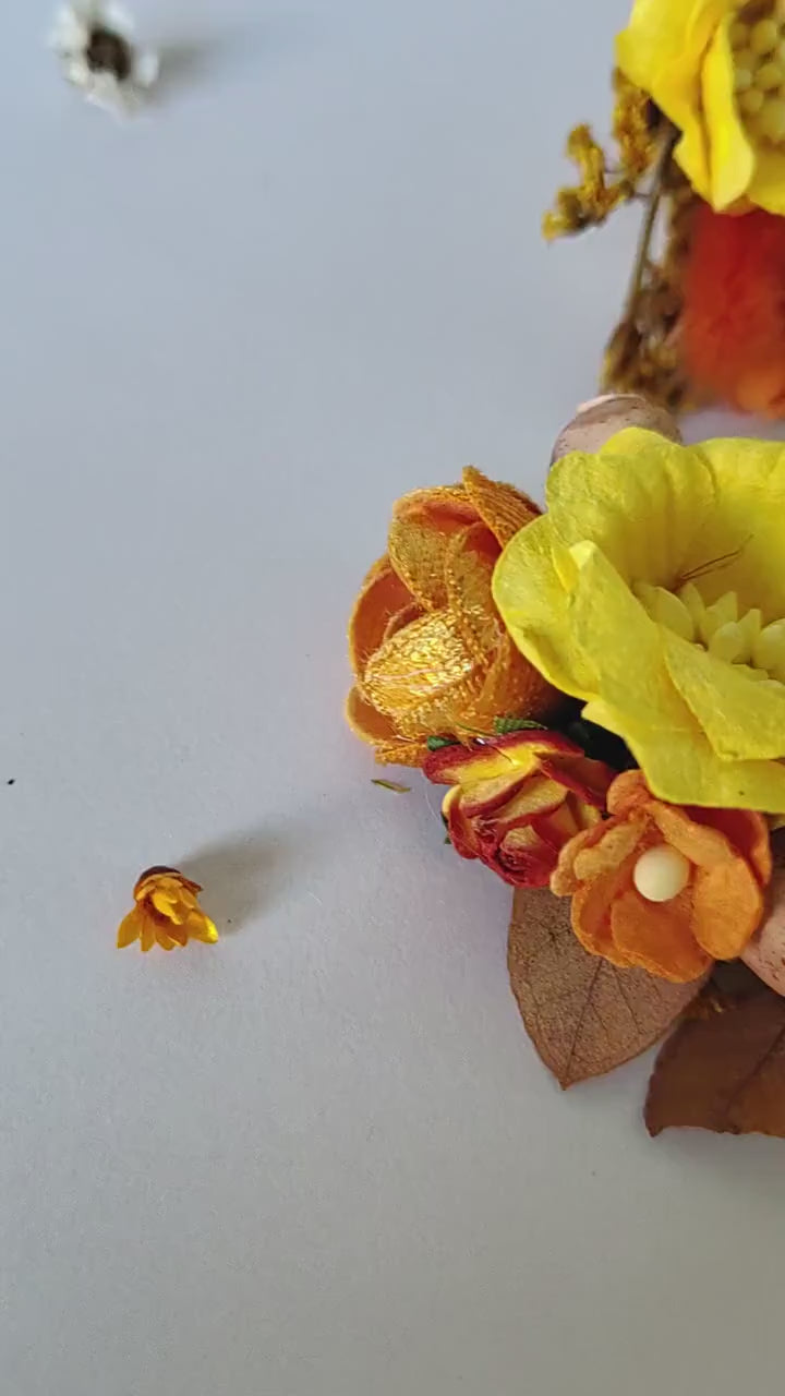 Orange Flower Earrings: Autumn Wedding Jewelry